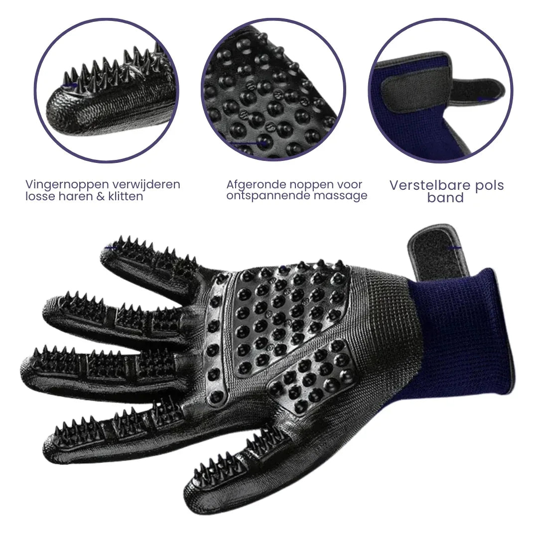 Verharingshandschoenen Huisdieren Efficiënte Ontharing Comfortabele Massage Veelzijdig Rubber Gemakkelijk Schoon te Maken - Ruffy