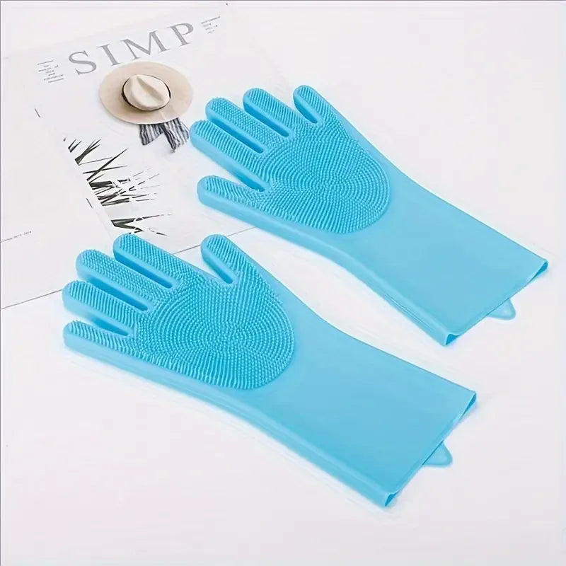 Silicone Badhandschoenen voor Honden Massage en Verzorging Vachtontharing Stressvrij Baden - Ruffy