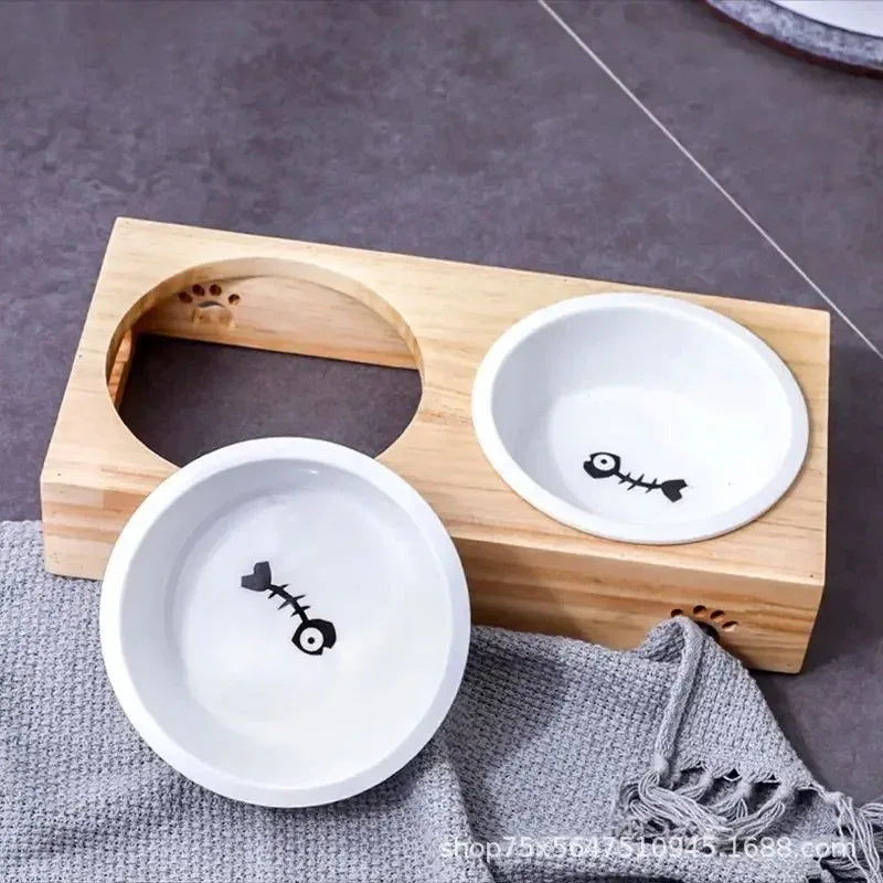 Elegante Bamboe Eetkom voor Gezelschapsdieren - Ruffy
