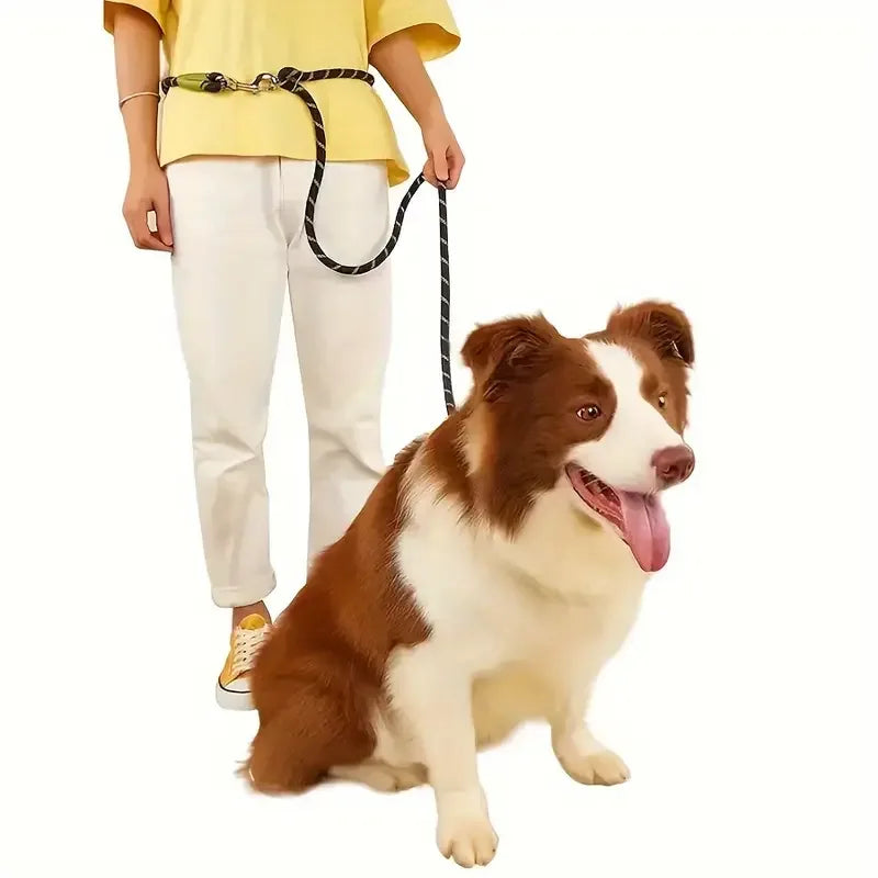 Hands-Free Hondenriem | Reflecterend Nylon | Verstelbaar 240cm - Ruffy