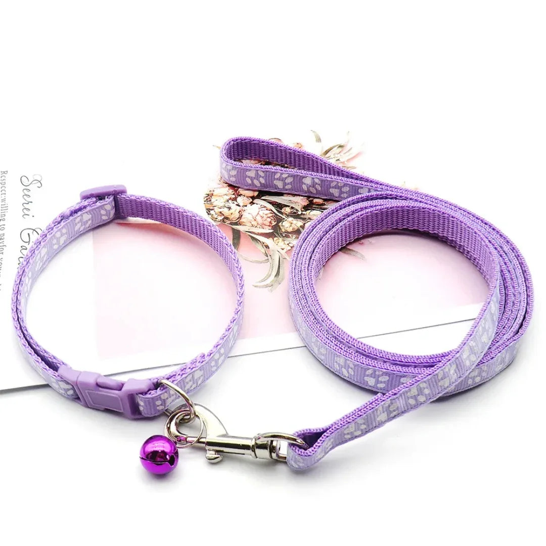 Pootafdruk Honden Halsband en Leiband Set - Ruffy