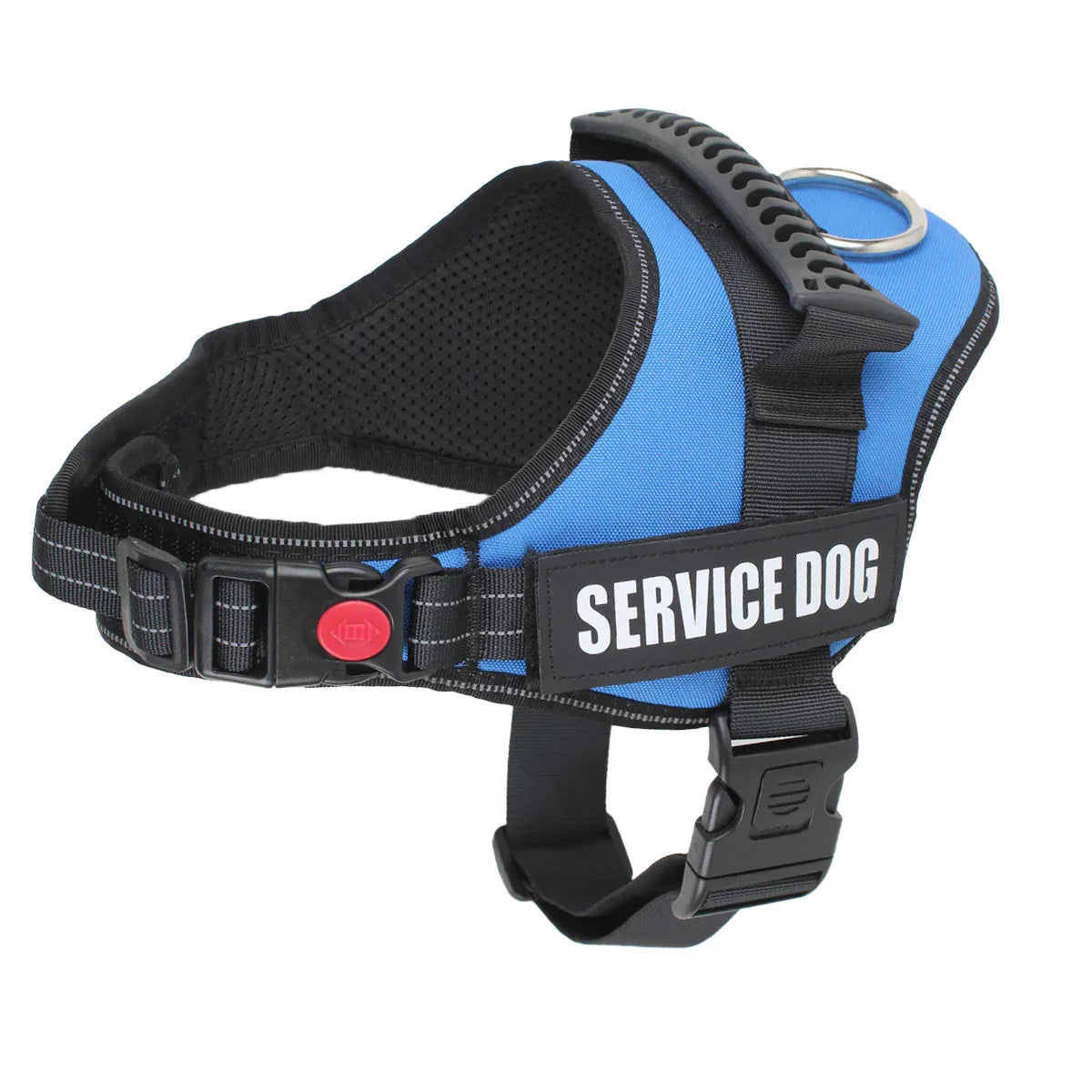 Verstelbaar Assistentiehonden Tuig | Gewatteerd Comfort | Reflecterend Nylon | Verwijderbare Patches - Ruffy
