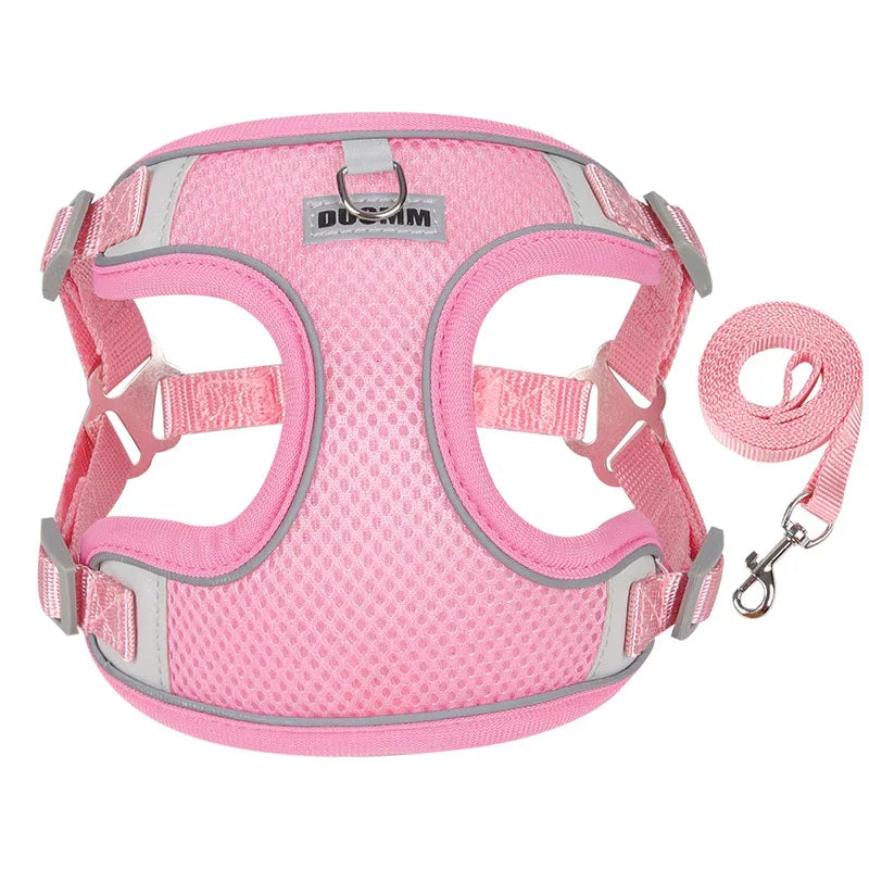 Ademende Zomer Huisdier Harnas Leiband Set - Ruffy