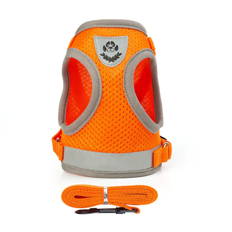 Reflecterend Hondenharnasvest Ademend Gaas Verstelbare Pasvorm Duurzaam Nylon Veiligheid Voor Kleine en Middelgrote Honden - Ruffy