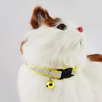 Reflecterende kattenhalsband met veiligheidsgesp, verstelbaar nylon bandje en bel - Ruffy