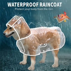 Waterdichte Hondenregenjas Met Drukknoopsluiting - Dierenjas Voor Buitenactiviteiten - Ruffy