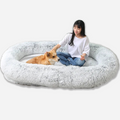 Calming Dog Bed | Orthopedic Foam Support | Raised Edges | Washable Plush Cover