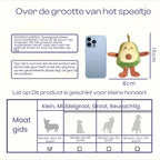 Interactief Avocado Pluche Hondenspeelgoed Duurzaam Kauwspeelgoed met Pieper voor Honden en Katten - Ruffy