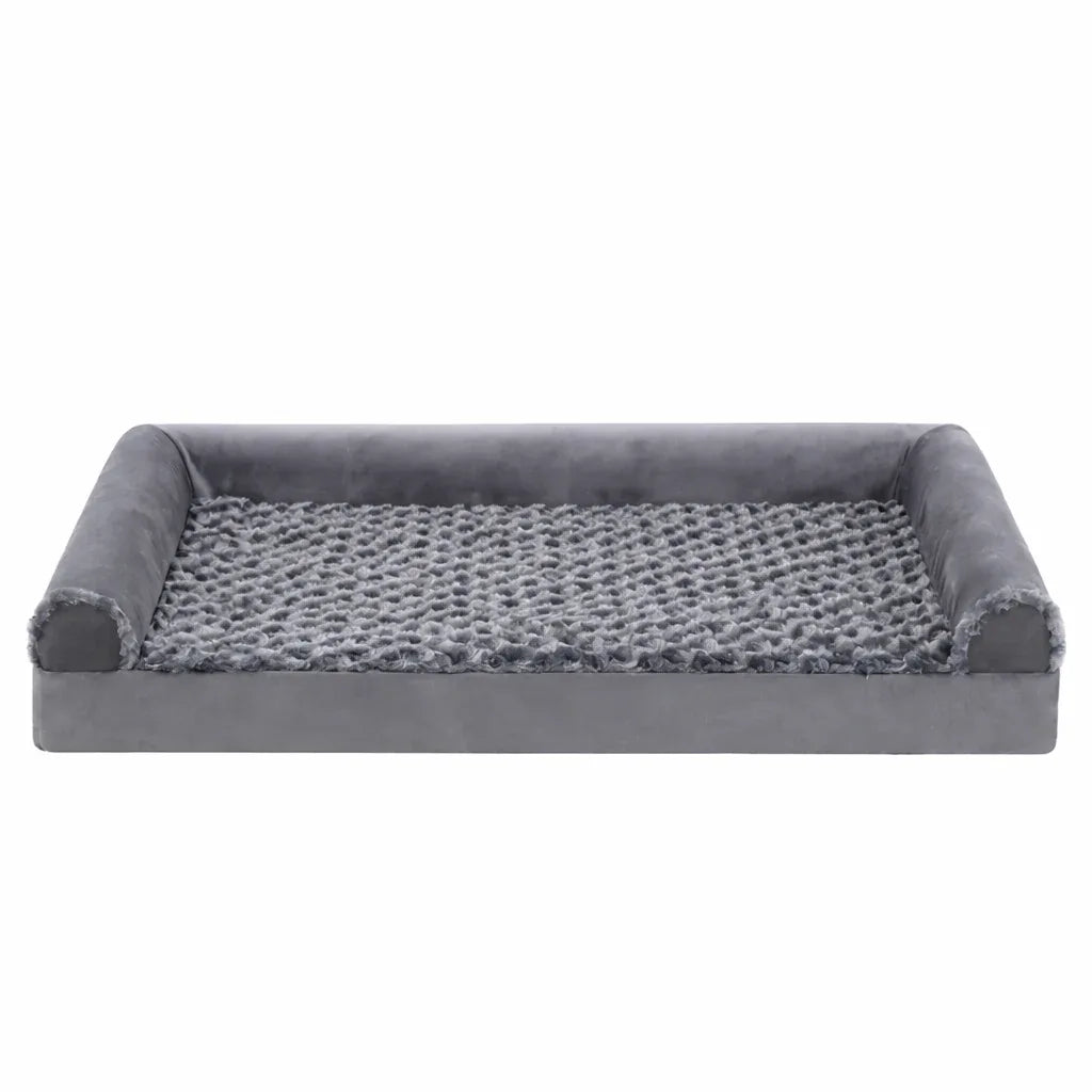 Orthopedisch Hondenkussen | Hoge Ondersteunende Randen | Memory Foam | Wasbare Hoes - Ruffy