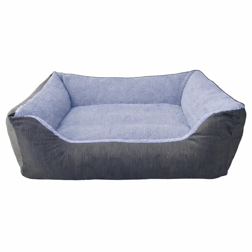 Duurzaam hondenbed met afneembare hoes, koraalfleece, verhoogde randen, wasbaar - Ruffy