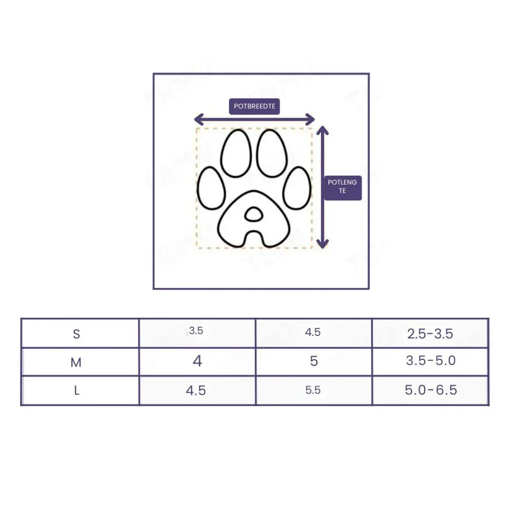 Antislip regen schoentjes voor honden - Ruffy