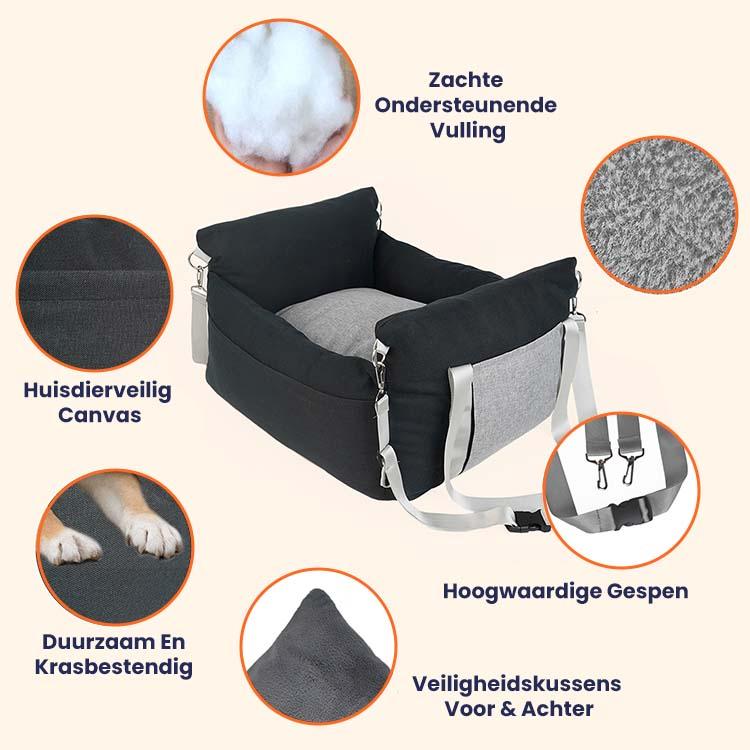 Draagbaar Hondenbed in Autostoel - Ruffy