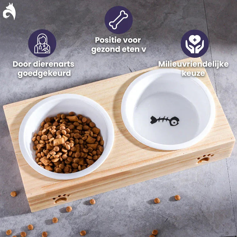 Elegante Bamboe Eetkom voor Gezelschapsdieren - Ruffy