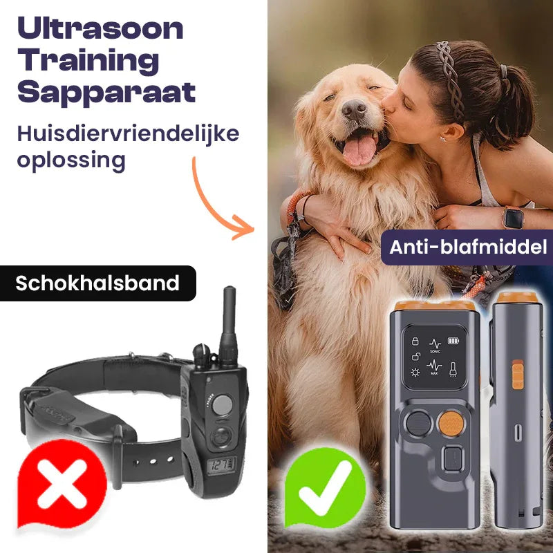 Draagbaar Ultrasoon Antiblafmiddel Voor Honden - Ruffy