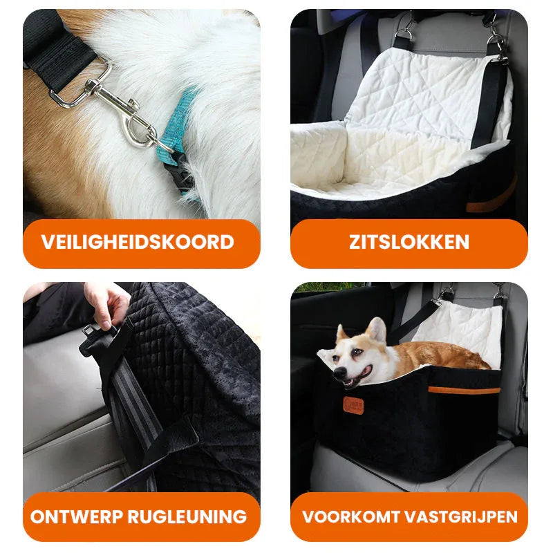 Luxe Gewatteerd Wasbaar Autonest Voor Gezelschapsdieren - Ruffy