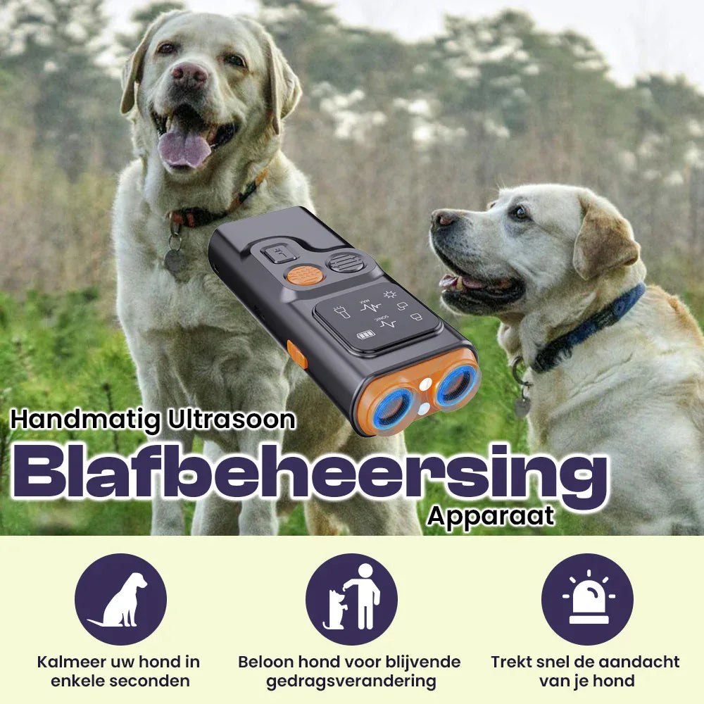 Draagbaar Ultrasoon Antiblafmiddel Voor Honden - Ruffy