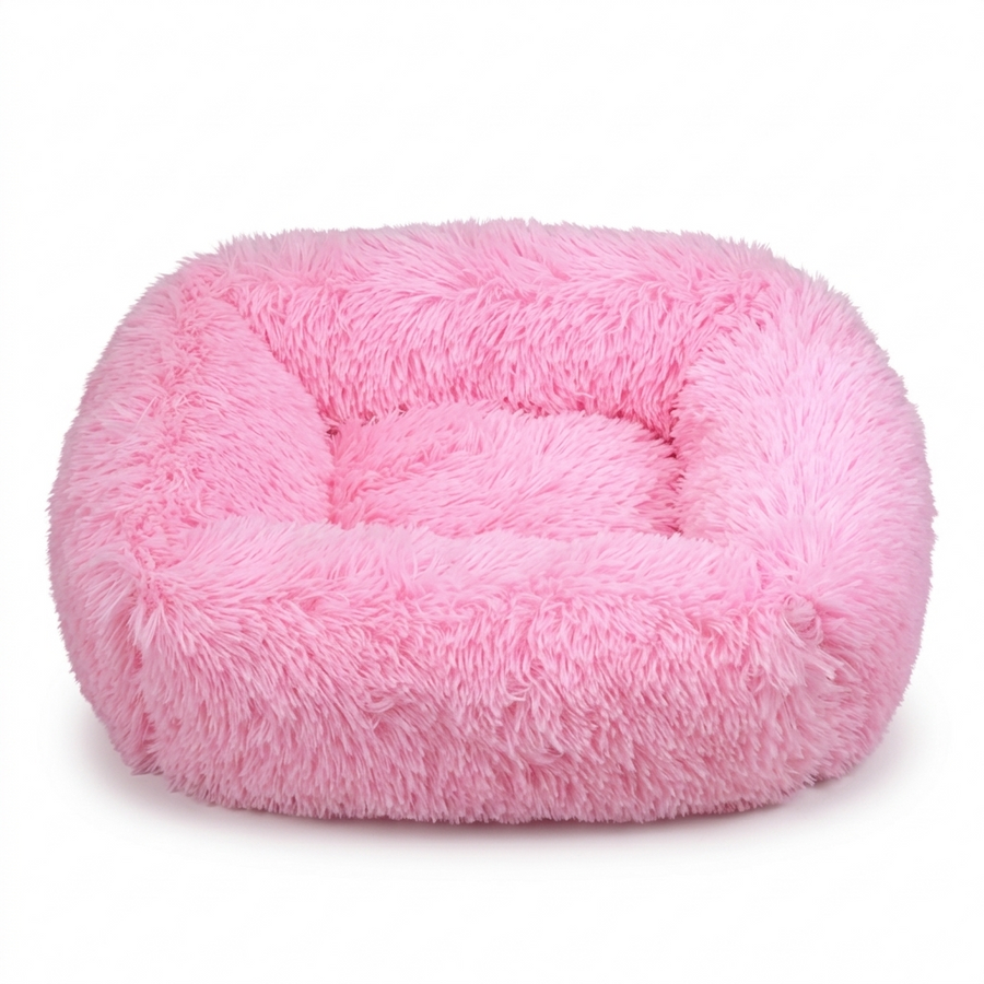 Rectangular Dog Bed | Fluffy Plush Cushion | Cotton Filling | Multiple Sizes Cozy Pet Bed