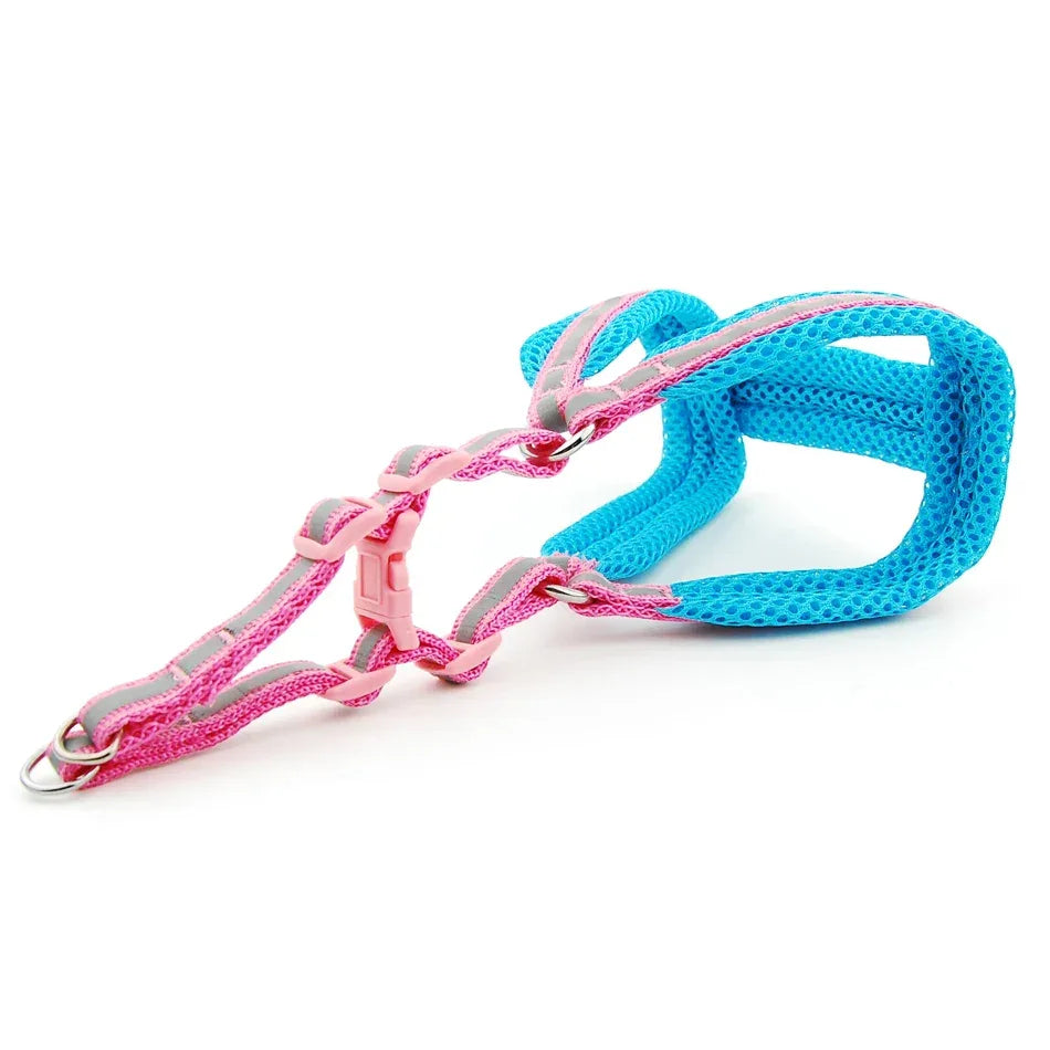 Reflecterend Ademend Mesh Harnas Voor Kleine Honden Veiligheid Comfort Verstelbaar Nylon Zinken Legering Haak - Ruffy