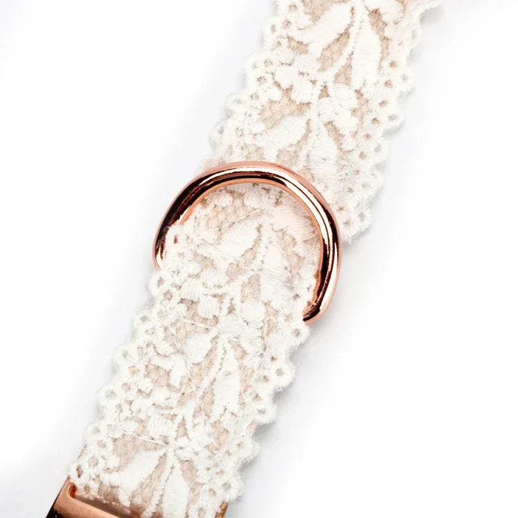 Cotton Lace Hondenhalsband en Leiband Set Verstelbaar en Duurzaam Met Elegant Ontwerp - Ruffy