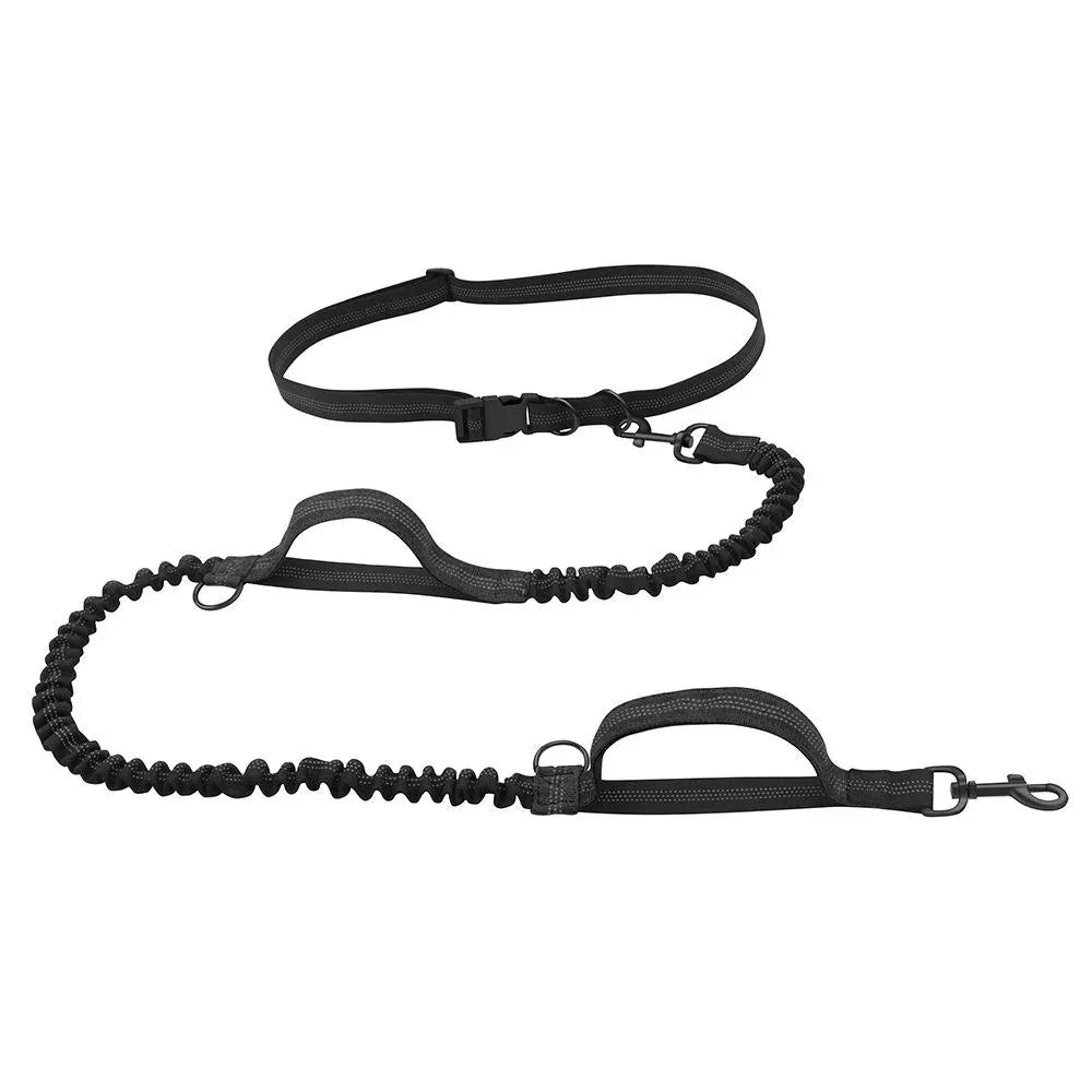 Handsfree Hondenriem Dubbele Handgrepen Elastisch - Ruffy