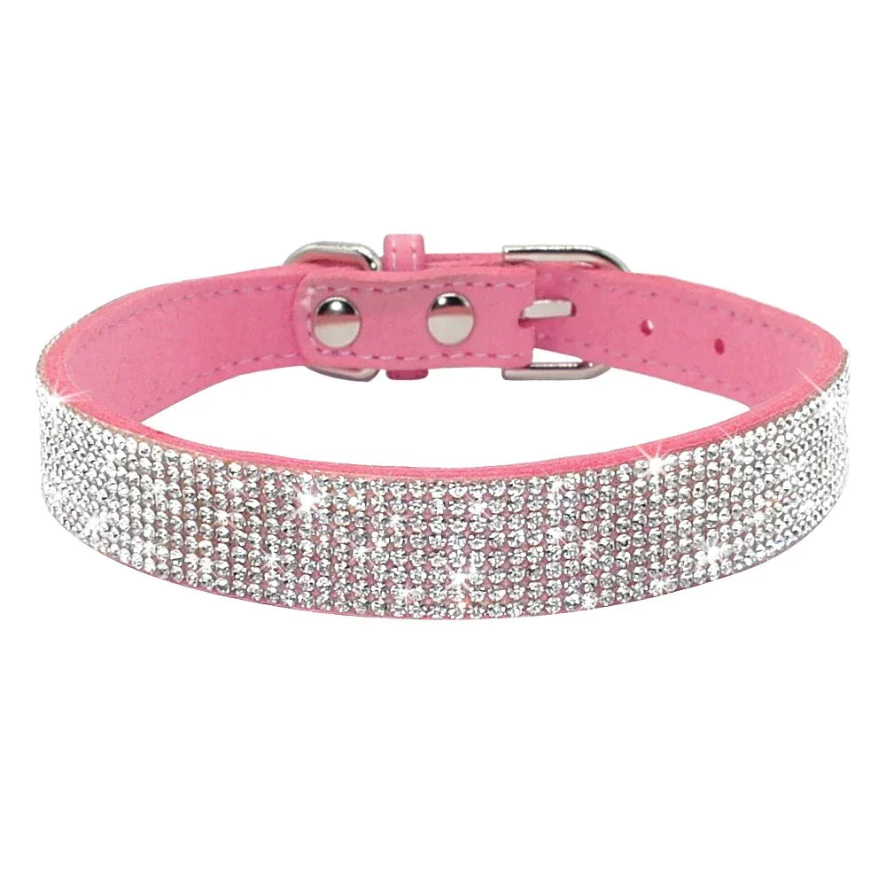 Strass Suède Kleine Honden Halsband - Ruffy