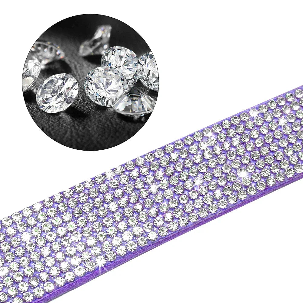 Strass Suède Kleine Honden Halsband - Ruffy