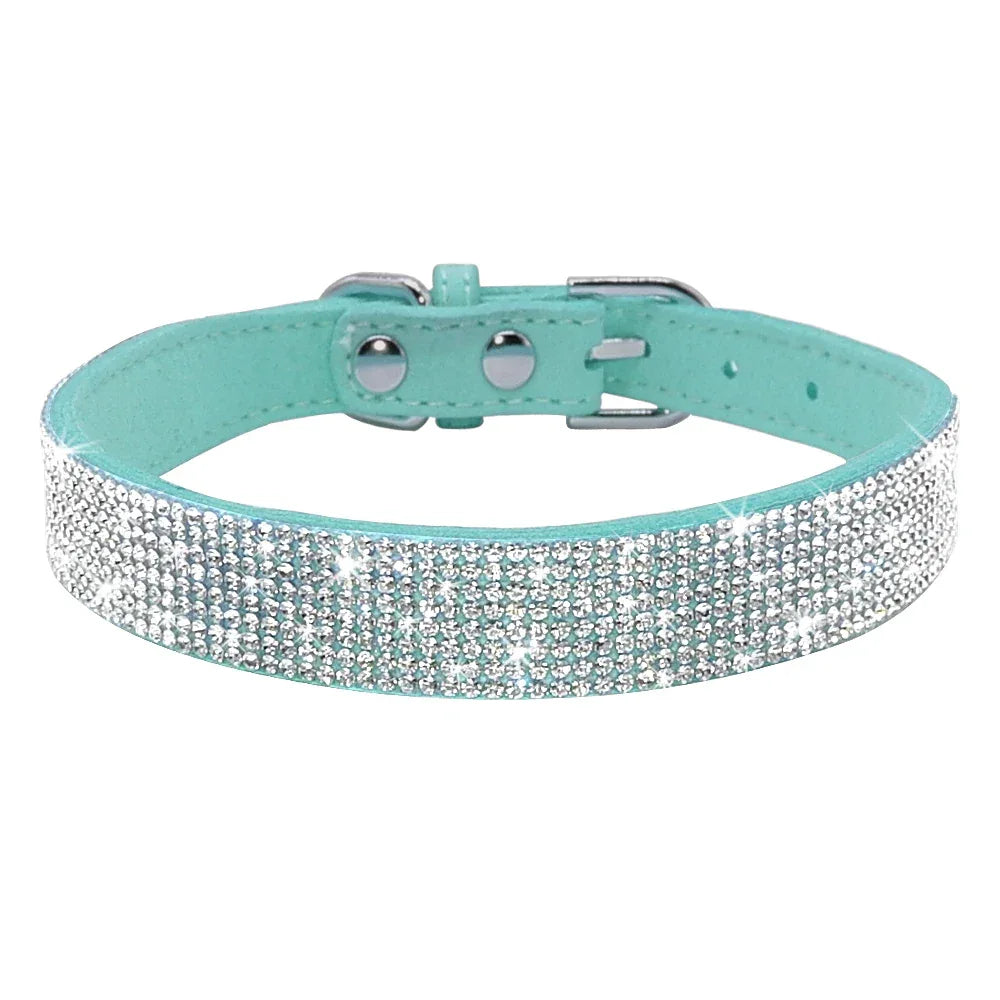 Strass Suède Kleine Honden Halsband - Ruffy