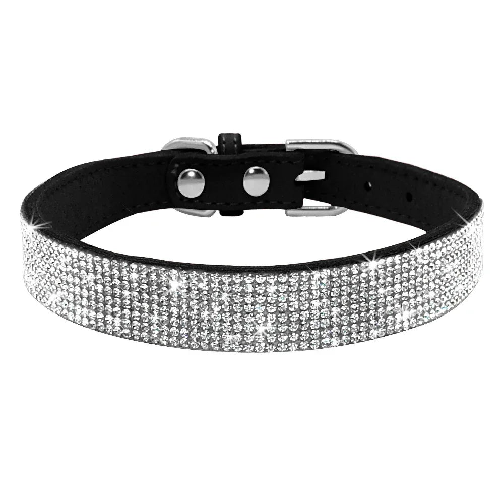 Strass Suède Kleine Honden Halsband - Ruffy