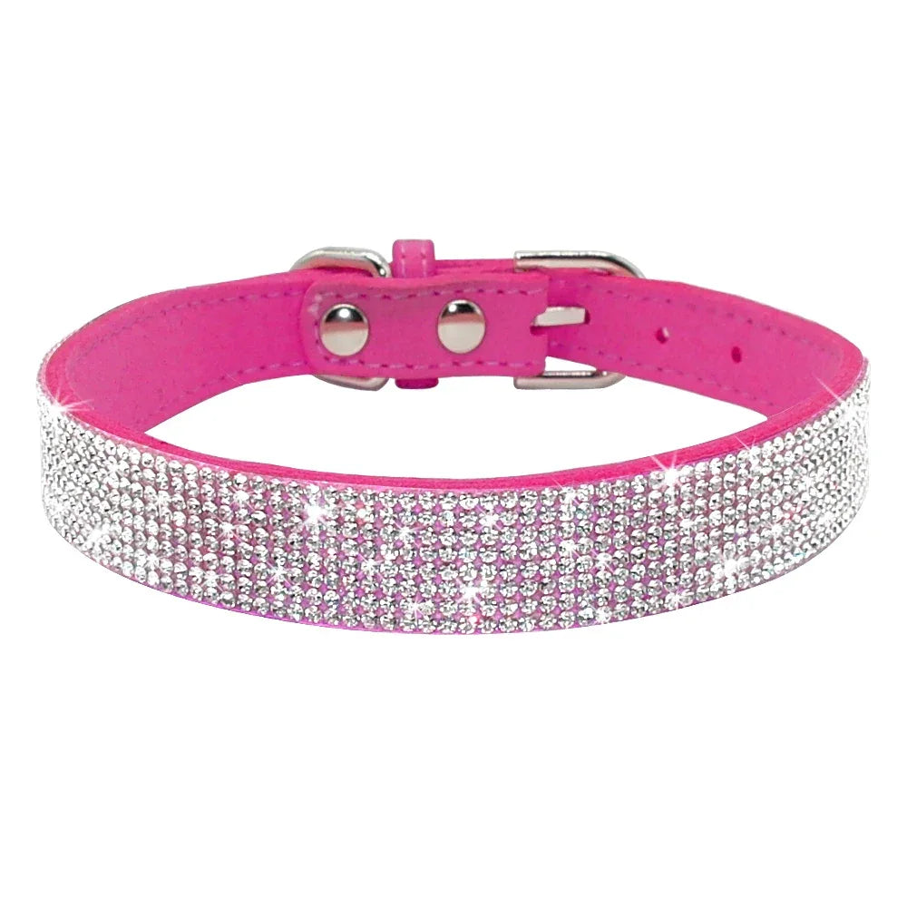 Strass Suède Kleine Honden Halsband - Ruffy