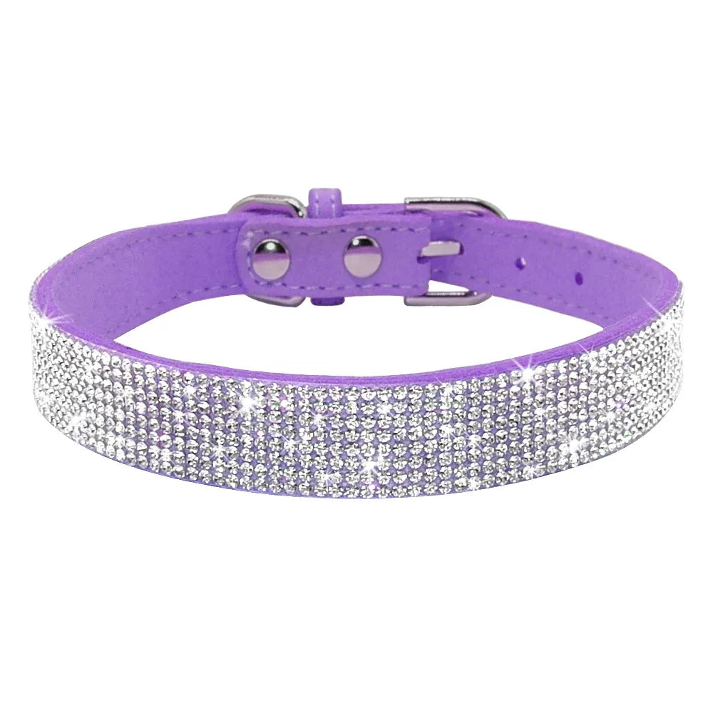 Strass Suède Kleine Honden Halsband - Ruffy