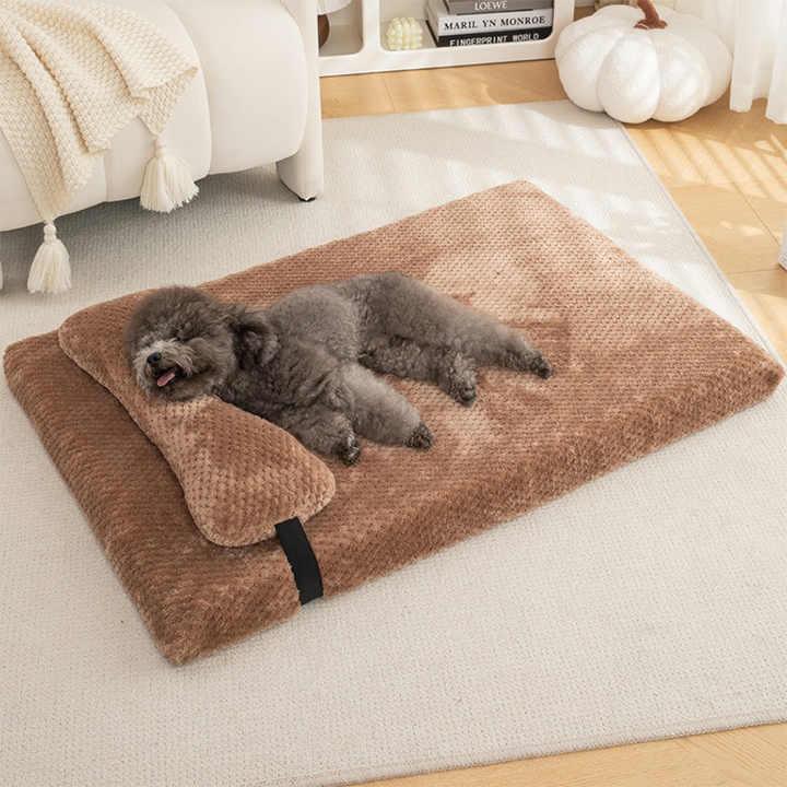 Luxe Pluizig Bed HuisdierenVan Imitatiebont Voor - Ruffy
