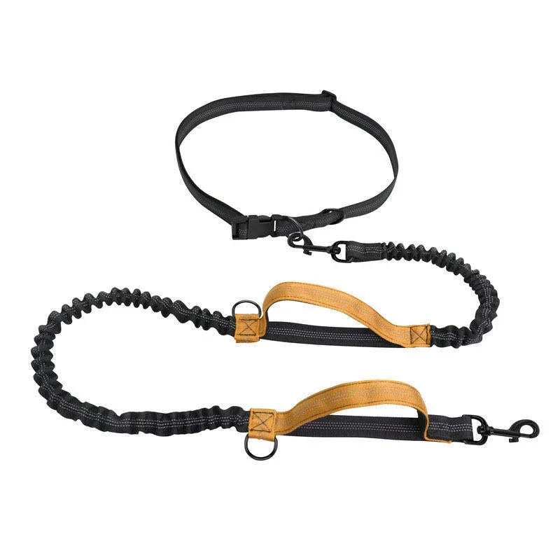 Handsfree Hondenriem Dubbele Handgrepen Elastisch - Ruffy