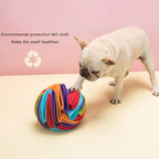 Verstelbare snuffelbal voor honden Interactief traktatiespeeltje met wasbare viltstof maten 15 cm en 20 cm - Ruffy