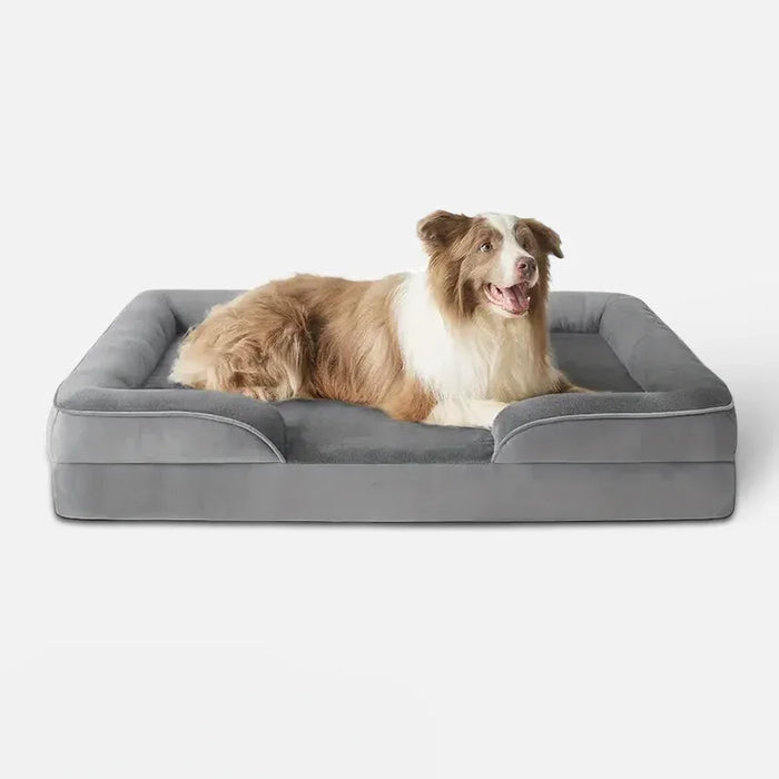 Orthopedisch Hondenkussen | Memory Foam Ondersteuning | Antislip Bodem & Wasbare Hoes - Ruffy