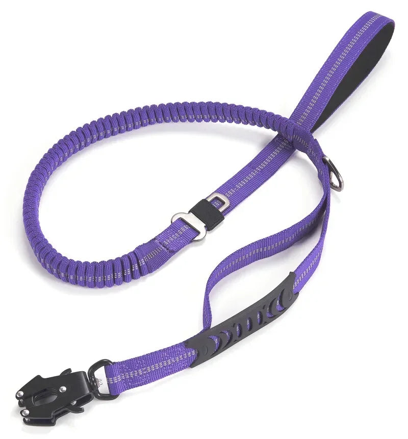 Hondenriem | Tactische Elastische Bungee | Dubbel Handvat | 135–190 cm - Ruffy