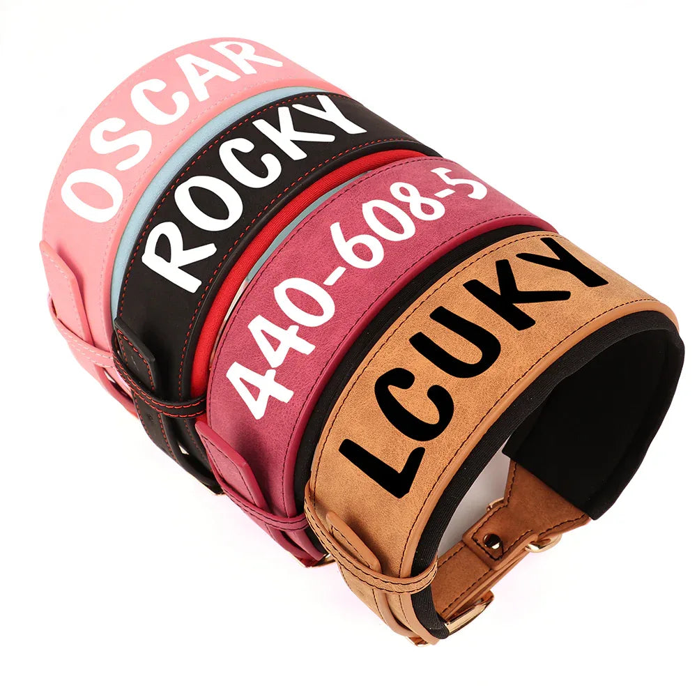 Brede Gepersonaliseerde Hondenhalsband - Ruffy