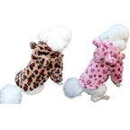 Zachte fluwelen hondenhoodie met luipaardprint Warm en ademend voor herfst en winter - Ruffy