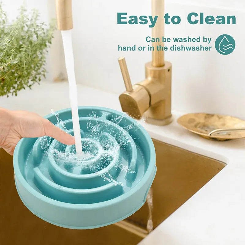 Langzame voerbak voor honden en katten Bevordert gezond eten Duurzaam PP Plastic 20cm Diameter - Ruffy