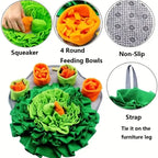 Duurzame wasbare hondensnuffelmat Interactief fleece puzzelspeelgoed voor mentale stimulatie - Ruffy