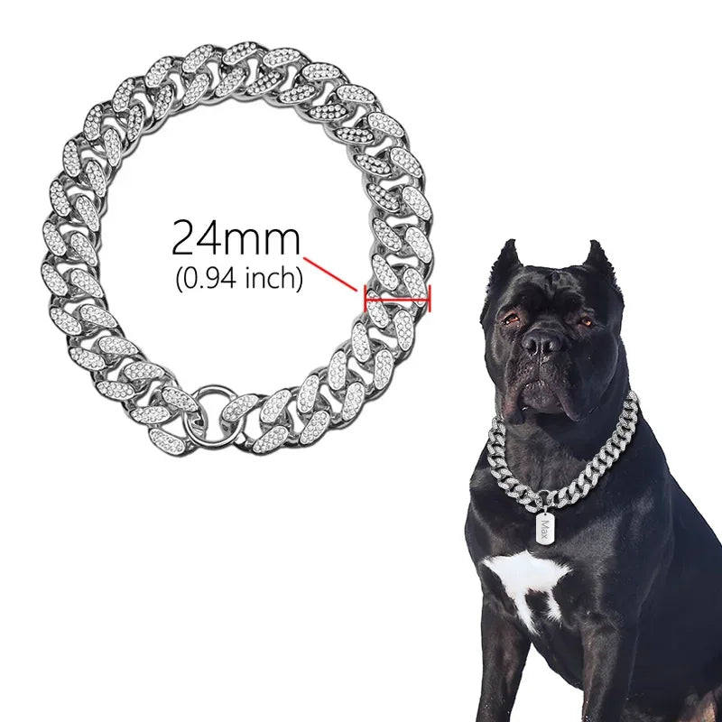 Halsband met juwelen en diamanten inleg Lichtgewicht ABS Ontwerp - Ruffy