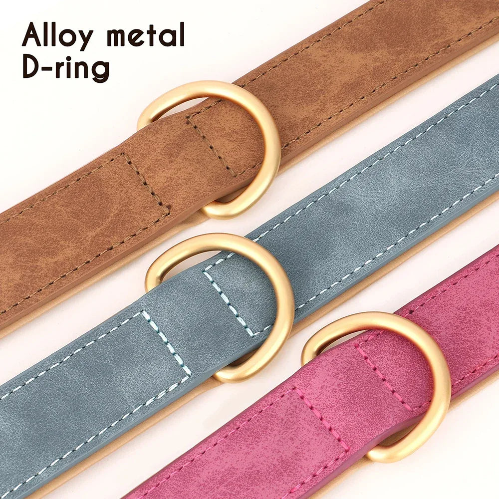 Comfortabele en Duurzame Leren Hondenhalsband Met Verstelbare Maatopties - Ruffy