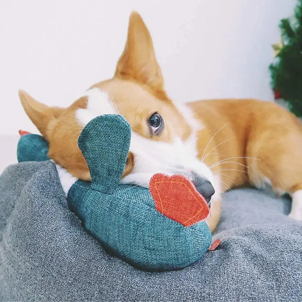 Interactief ganzenhondenspeelgoed met pieper Natuurlijk katoen 32cm voor kleine tot middelgrote honden - Ruffy