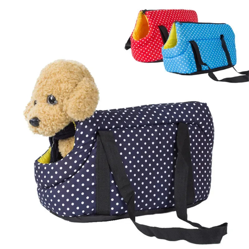 Stijlvolle, ademende Pet Carrier met zachte katoenen stof en printontwerp voor comfortabel reizen - Ruffy