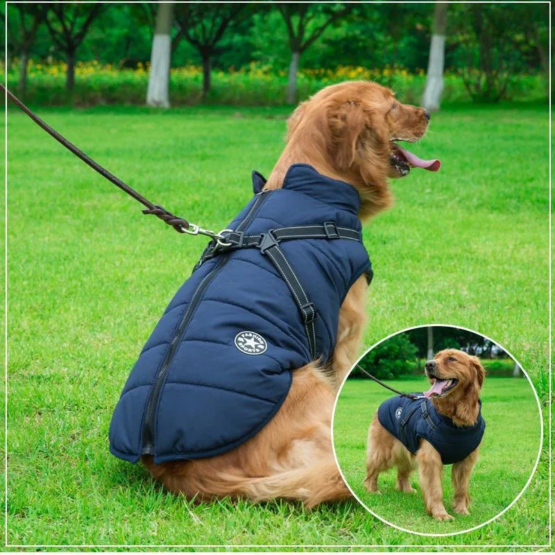 Regenjas Hond Waterdicht Met Warme Fleece En Ingebouwd Tuigje - Ruffy