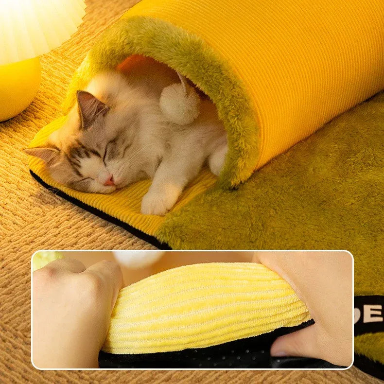 Kattentunnel Pluche Suède Duurzaam Speels Ontwerp Veilig Comfortabel Beschikbaar in M en L - Ruffy