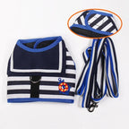 Hondentuig Leiband Set Zachte Marine Schipper Stijl - Ruffy