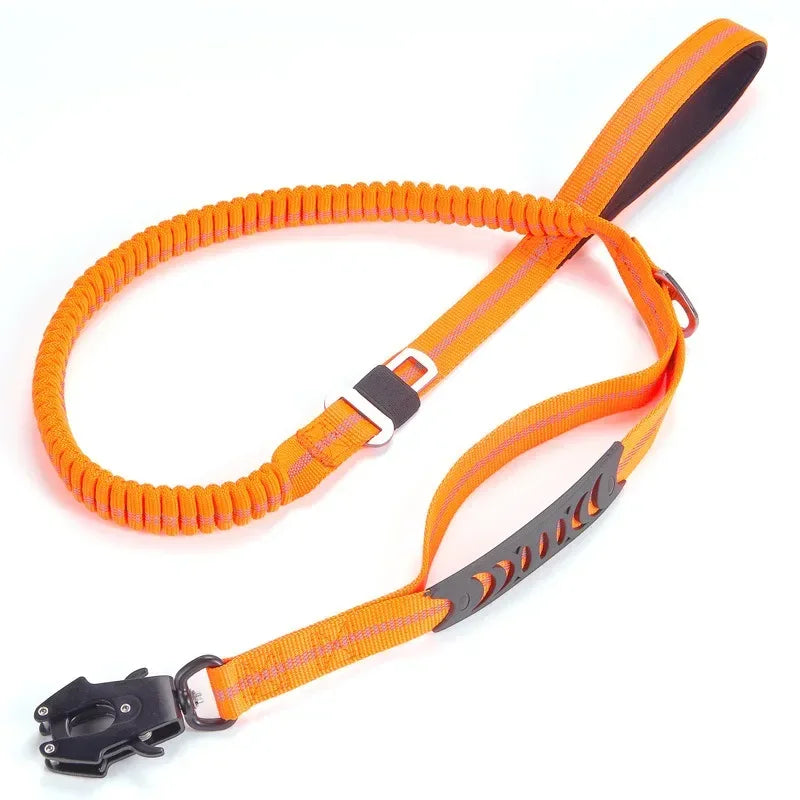 Hondenriem | Tactische Elastische Bungee | Dubbel Handvat | 135–190 cm - Ruffy