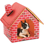 Gezellig huisdierhuis met schattig schoorsteenontwerp Zacht polyester, lichtgewicht en wasbaar - Ruffy
