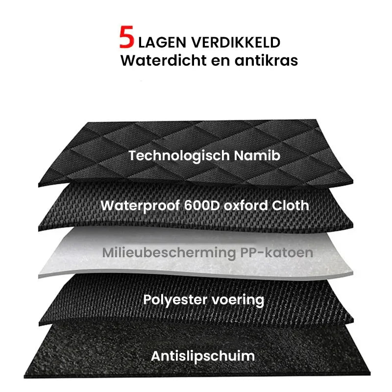 100% waterdichte autostoelhoes voor honden met gaasraam Hangmat Design Machinewasbaar 137x147cm - Ruffy