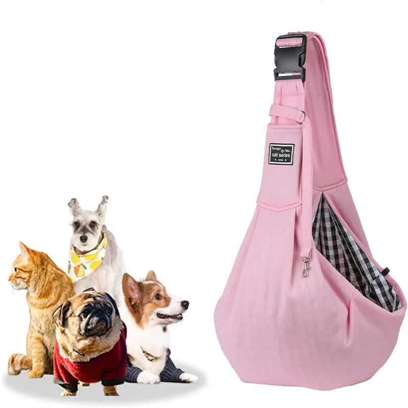 Verstelbare draagtas met schouderriem en veiligheidssluiting voor kleine honden en katten tot 6,5 kg - Ruffy